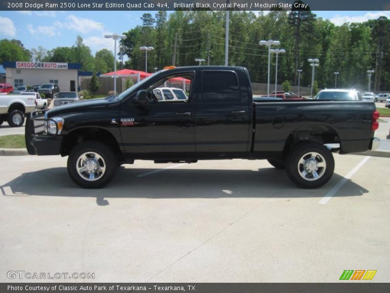 Brilliant Black Crystal Pearl / Medium Slate Gray 2008 Dodge Ram 2500 Lone Star Edition Quad Cab 4x4
