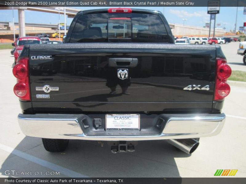 Brilliant Black Crystal Pearl / Medium Slate Gray 2008 Dodge Ram 2500 Lone Star Edition Quad Cab 4x4