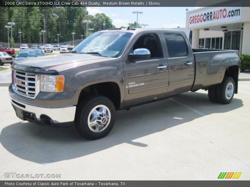 Medium Brown Metallic / Ebony 2008 GMC Sierra 3500HD SLE Crew Cab 4x4 Dually