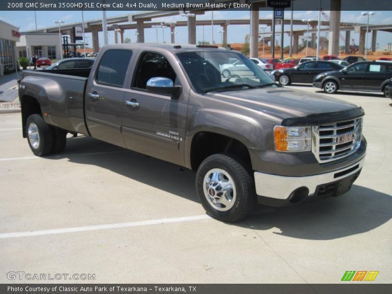 Medium Brown Metallic / Ebony 2008 GMC Sierra 3500HD SLE Crew Cab 4x4 Dually