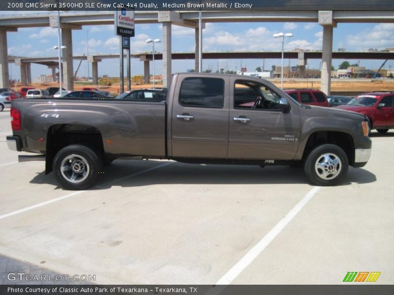 Medium Brown Metallic / Ebony 2008 GMC Sierra 3500HD SLE Crew Cab 4x4 Dually