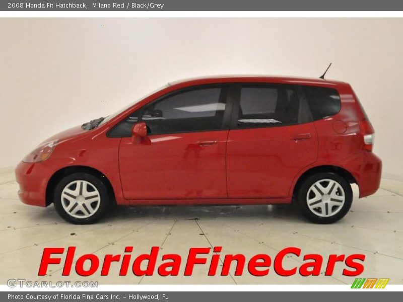 Milano Red / Black/Grey 2008 Honda Fit Hatchback