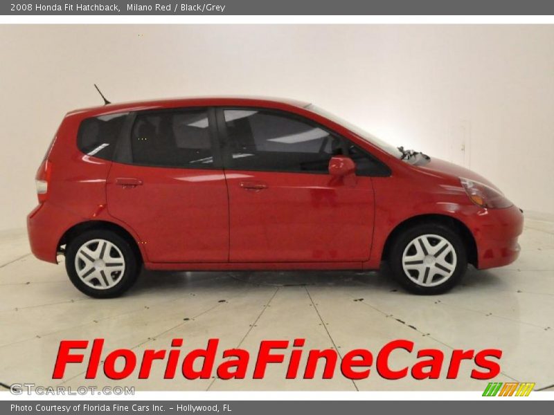 Milano Red / Black/Grey 2008 Honda Fit Hatchback