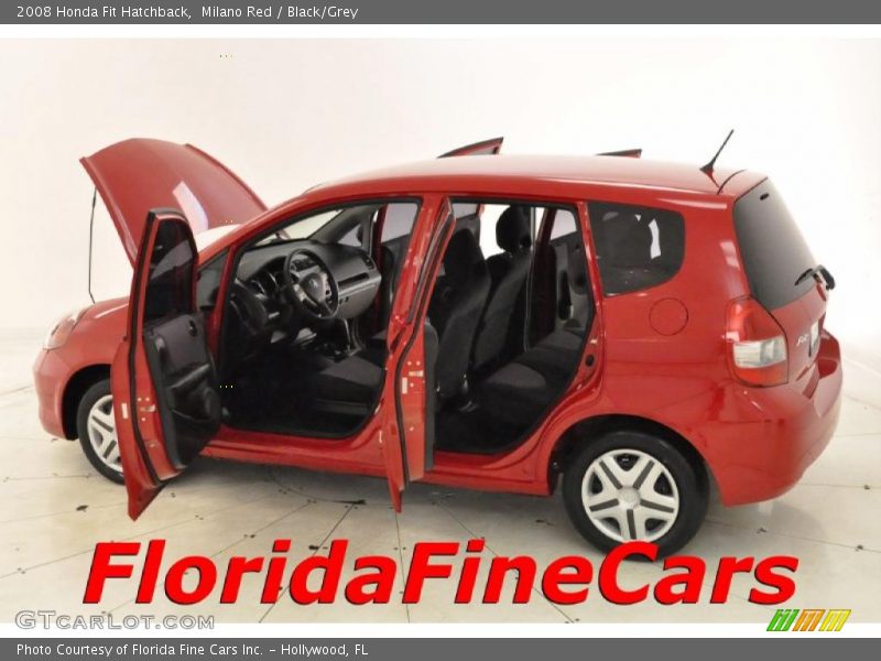 Milano Red / Black/Grey 2008 Honda Fit Hatchback
