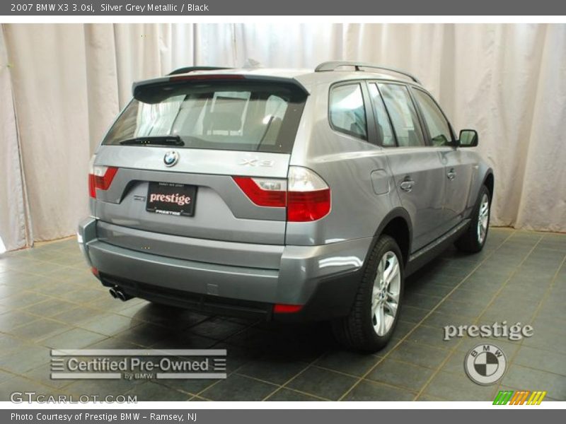Silver Grey Metallic / Black 2007 BMW X3 3.0si