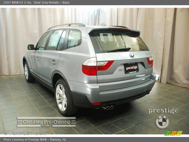 Silver Grey Metallic / Black 2007 BMW X3 3.0si