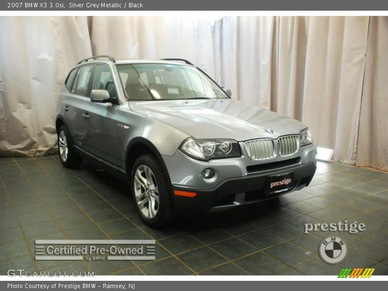 Silver Grey Metallic / Black 2007 BMW X3 3.0si