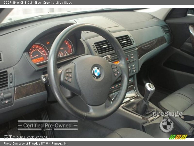 Silver Grey Metallic / Black 2007 BMW X3 3.0si