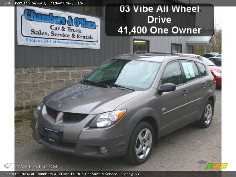 Shadow Gray / Slate 2003 Pontiac Vibe AWD
