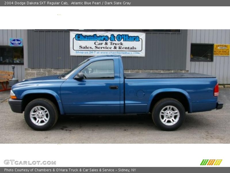 Atlantic Blue Pearl / Dark Slate Gray 2004 Dodge Dakota SXT Regular Cab