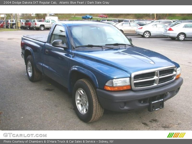 Atlantic Blue Pearl / Dark Slate Gray 2004 Dodge Dakota SXT Regular Cab