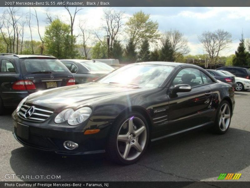 Black / Black 2007 Mercedes-Benz SL 55 AMG Roadster