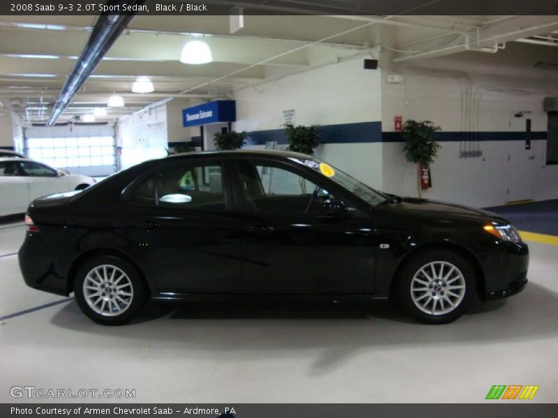 Black / Black 2008 Saab 9-3 2.0T Sport Sedan