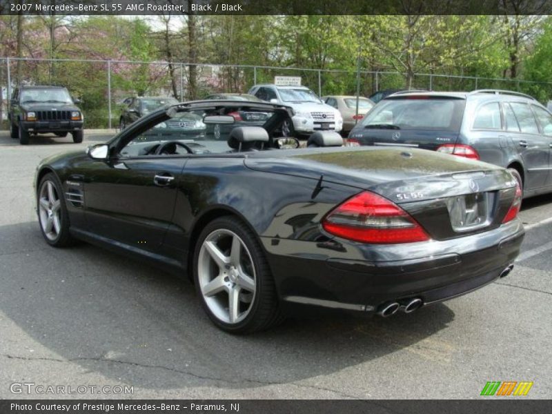 Black / Black 2007 Mercedes-Benz SL 55 AMG Roadster