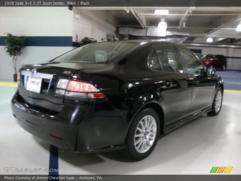 Black / Black 2008 Saab 9-3 2.0T Sport Sedan