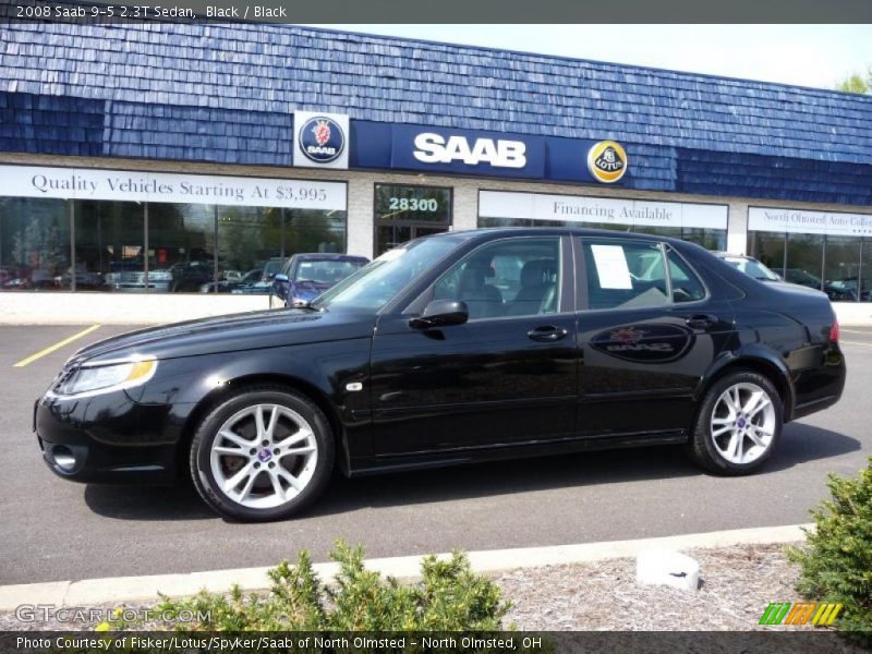 Black / Black 2008 Saab 9-5 2.3T Sedan