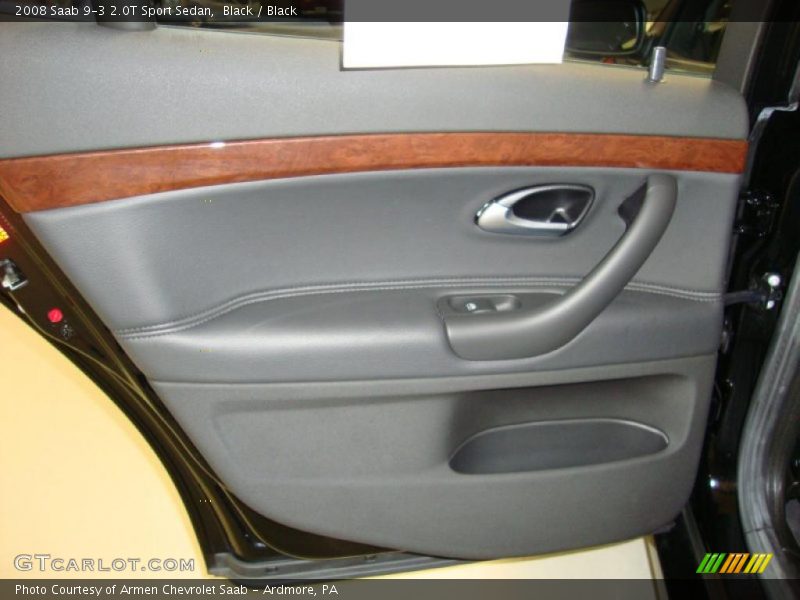 Black / Black 2008 Saab 9-3 2.0T Sport Sedan