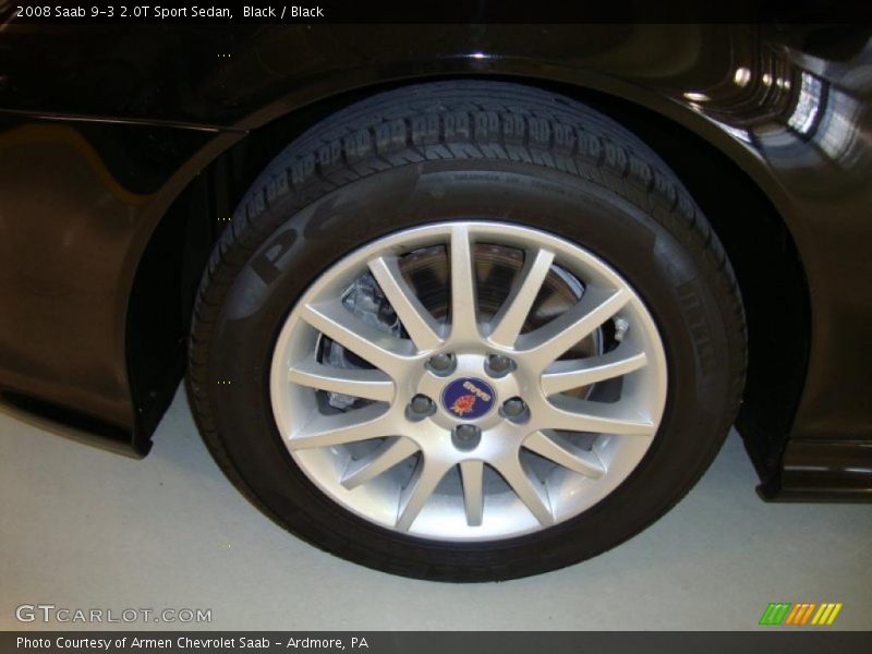 Black / Black 2008 Saab 9-3 2.0T Sport Sedan