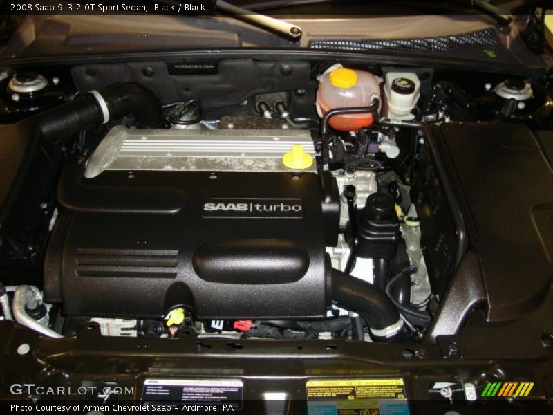 Black / Black 2008 Saab 9-3 2.0T Sport Sedan