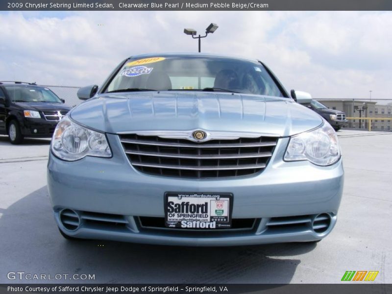 Clearwater Blue Pearl / Medium Pebble Beige/Cream 2009 Chrysler Sebring Limited Sedan