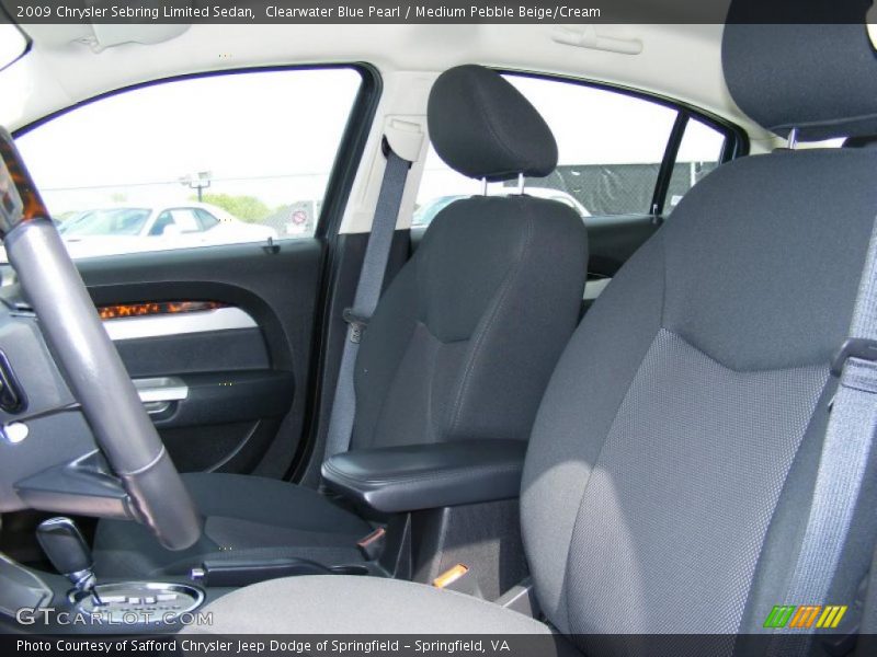 Clearwater Blue Pearl / Medium Pebble Beige/Cream 2009 Chrysler Sebring Limited Sedan