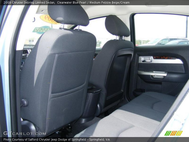Clearwater Blue Pearl / Medium Pebble Beige/Cream 2009 Chrysler Sebring Limited Sedan