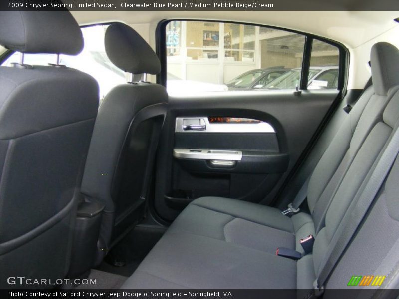 Clearwater Blue Pearl / Medium Pebble Beige/Cream 2009 Chrysler Sebring Limited Sedan