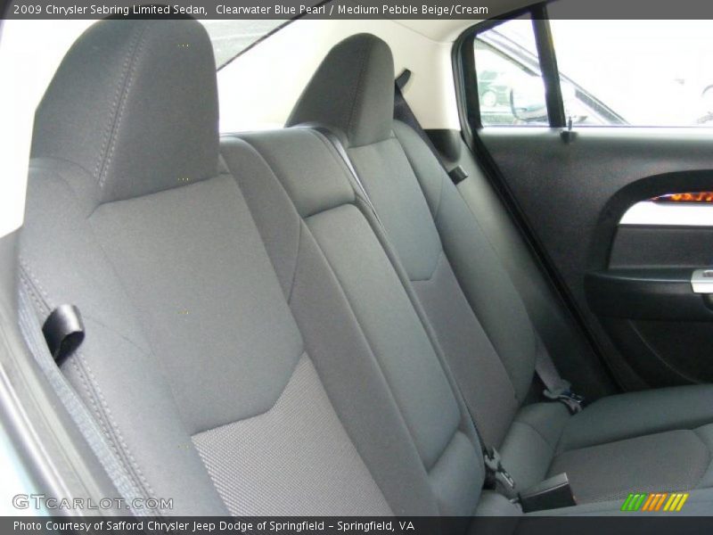 Clearwater Blue Pearl / Medium Pebble Beige/Cream 2009 Chrysler Sebring Limited Sedan