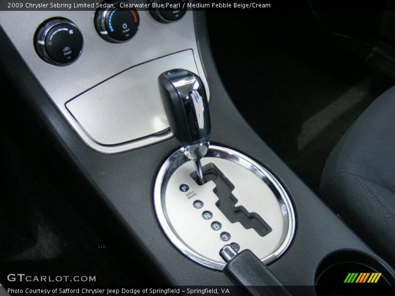 Clearwater Blue Pearl / Medium Pebble Beige/Cream 2009 Chrysler Sebring Limited Sedan