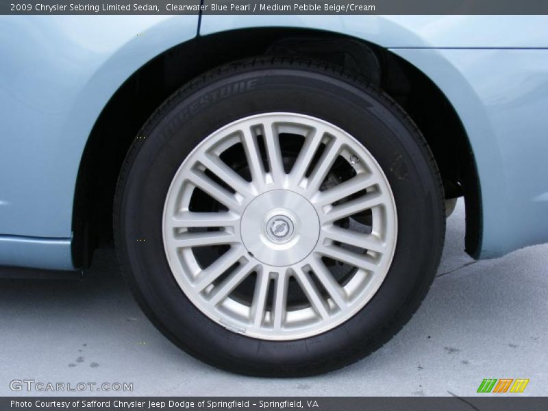 Clearwater Blue Pearl / Medium Pebble Beige/Cream 2009 Chrysler Sebring Limited Sedan