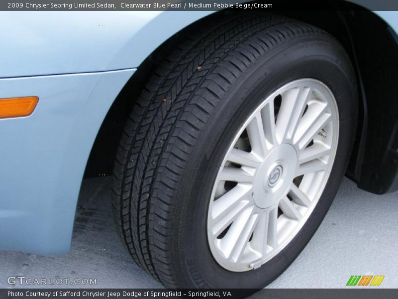 Clearwater Blue Pearl / Medium Pebble Beige/Cream 2009 Chrysler Sebring Limited Sedan
