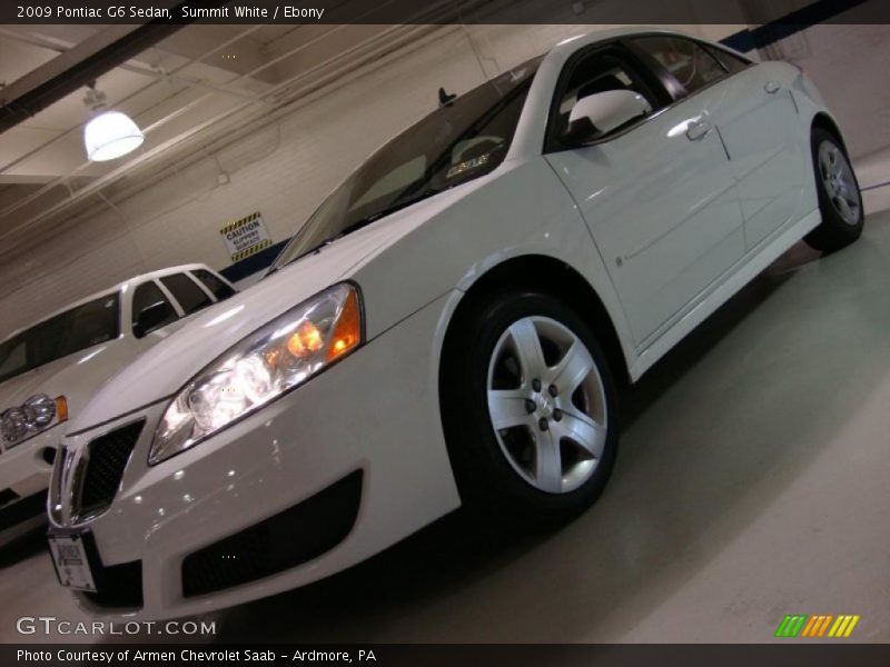 Summit White / Ebony 2009 Pontiac G6 Sedan