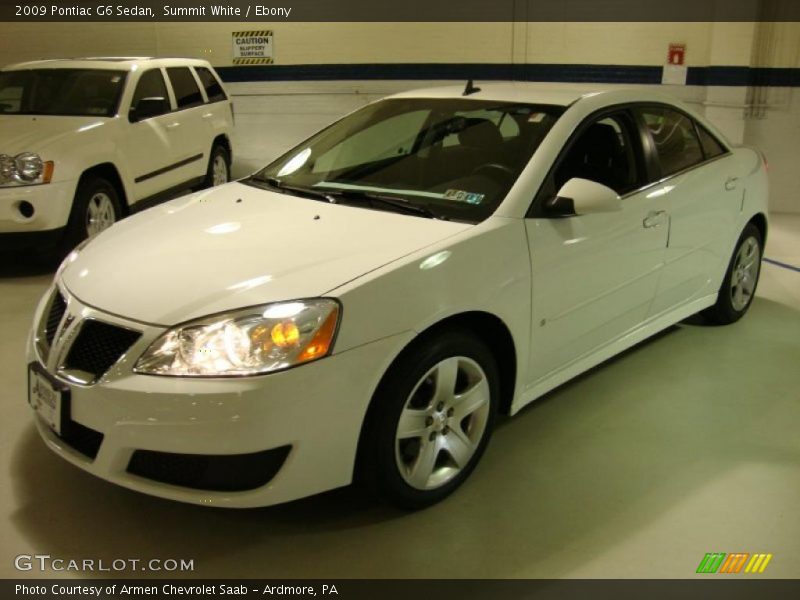 Summit White / Ebony 2009 Pontiac G6 Sedan