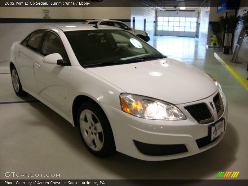 Summit White / Ebony 2009 Pontiac G6 Sedan