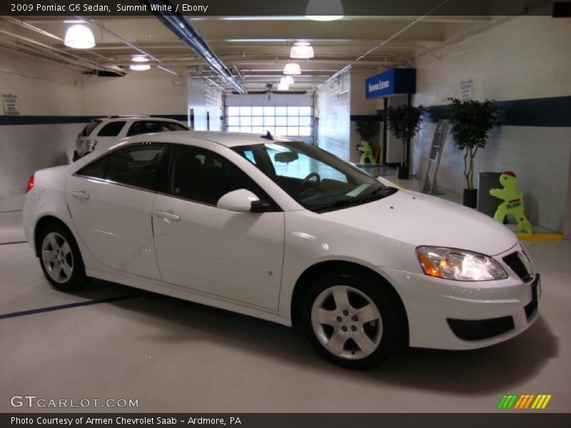Summit White / Ebony 2009 Pontiac G6 Sedan