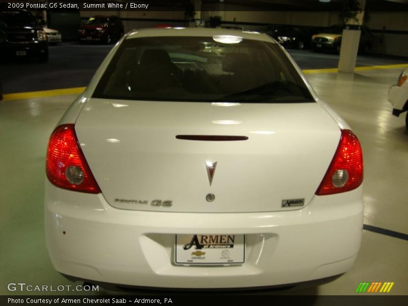 Summit White / Ebony 2009 Pontiac G6 Sedan