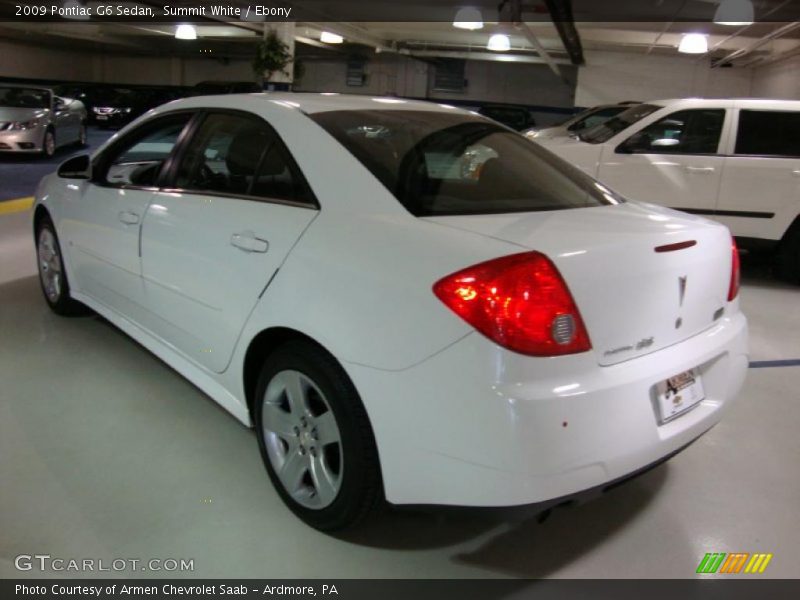 Summit White / Ebony 2009 Pontiac G6 Sedan