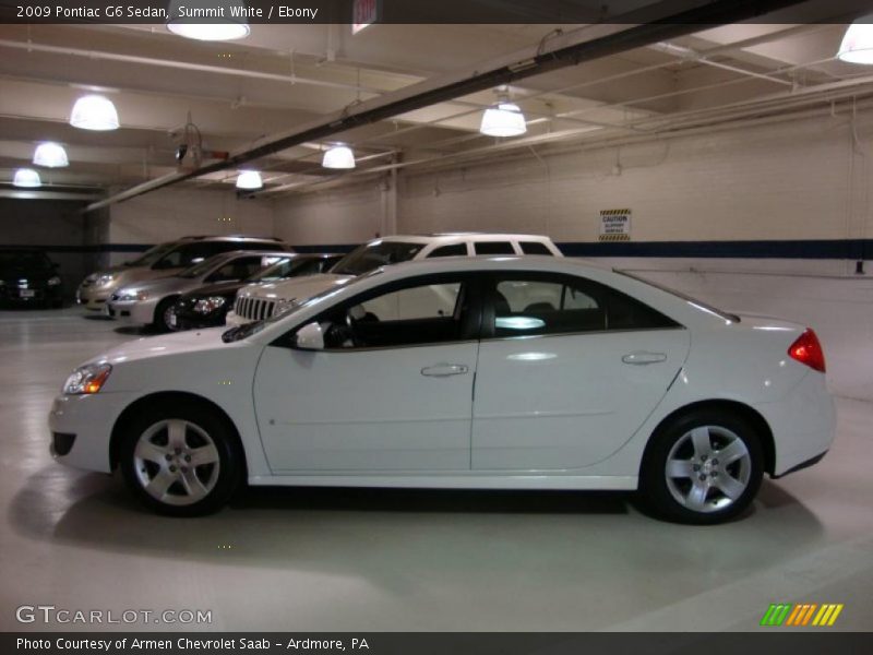 Summit White / Ebony 2009 Pontiac G6 Sedan