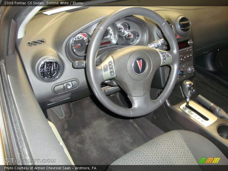 Summit White / Ebony 2009 Pontiac G6 Sedan