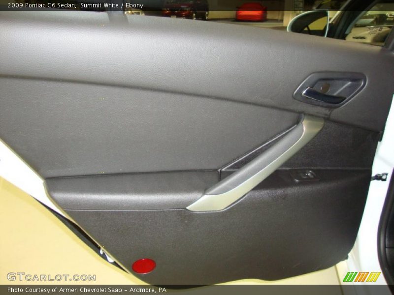 Summit White / Ebony 2009 Pontiac G6 Sedan