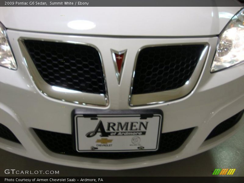 Summit White / Ebony 2009 Pontiac G6 Sedan