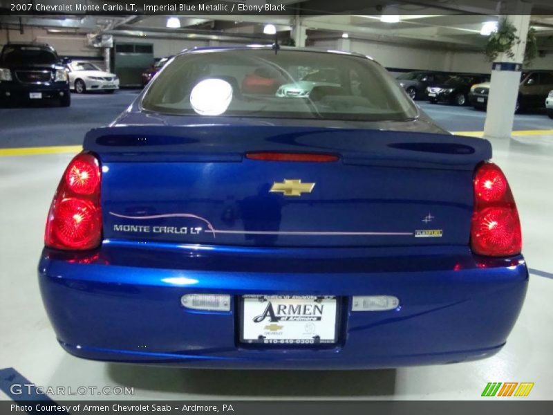 Imperial Blue Metallic / Ebony Black 2007 Chevrolet Monte Carlo LT