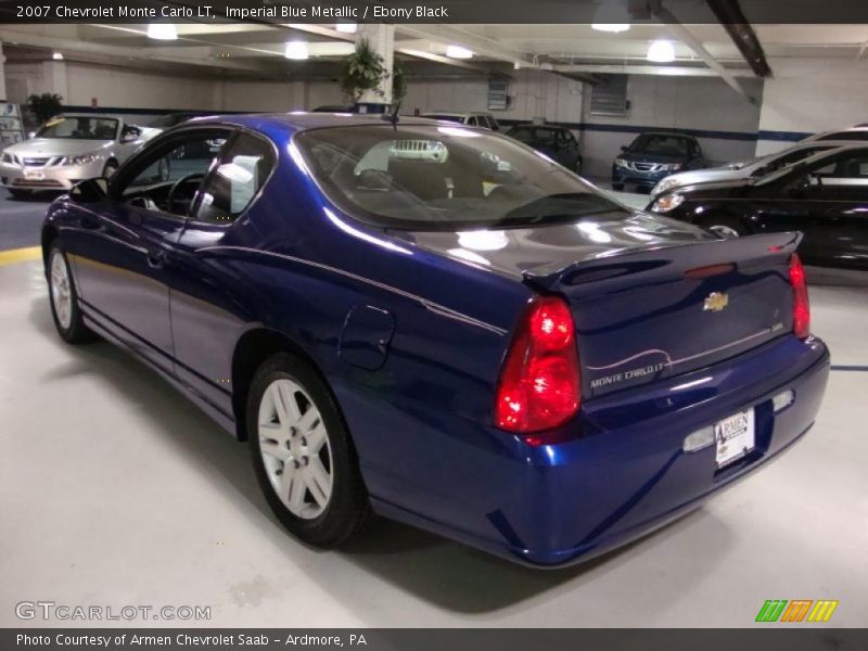 Imperial Blue Metallic / Ebony Black 2007 Chevrolet Monte Carlo LT