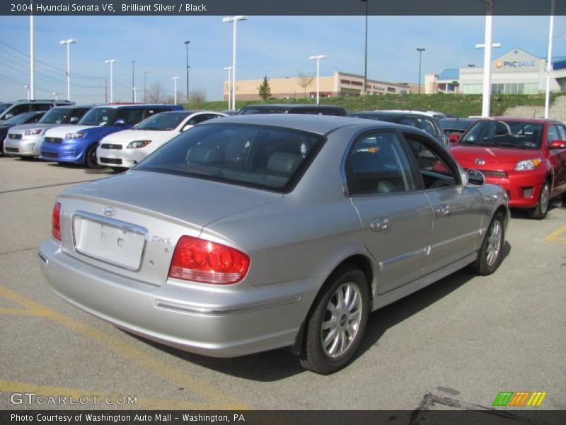 Brilliant Silver / Black 2004 Hyundai Sonata V6