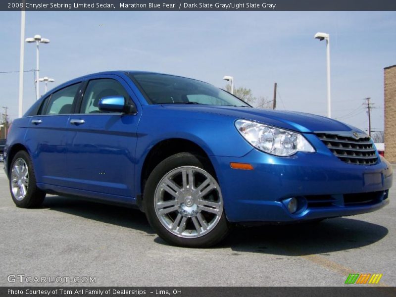 Marathon Blue Pearl / Dark Slate Gray/Light Slate Gray 2008 Chrysler Sebring Limited Sedan