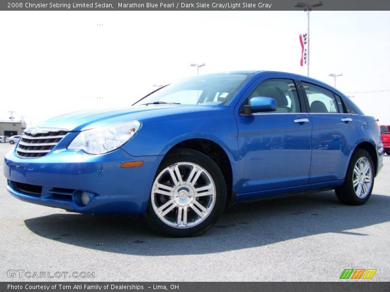 Marathon Blue Pearl / Dark Slate Gray/Light Slate Gray 2008 Chrysler Sebring Limited Sedan