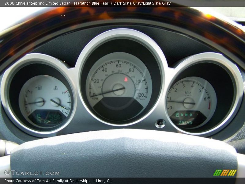 Marathon Blue Pearl / Dark Slate Gray/Light Slate Gray 2008 Chrysler Sebring Limited Sedan