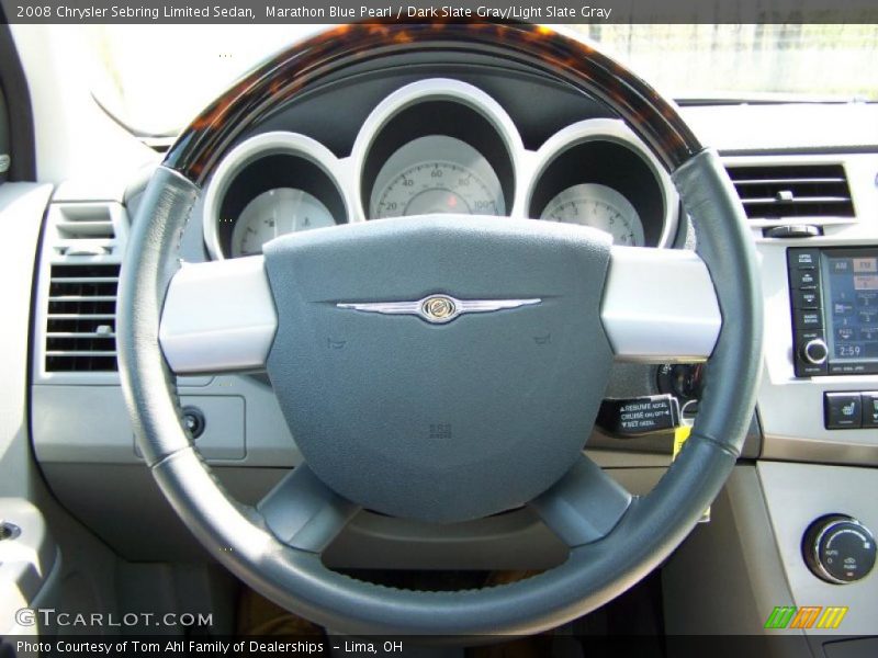 Marathon Blue Pearl / Dark Slate Gray/Light Slate Gray 2008 Chrysler Sebring Limited Sedan