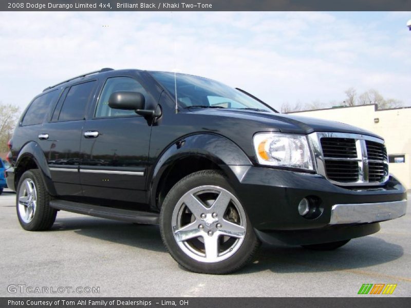Brilliant Black / Khaki Two-Tone 2008 Dodge Durango Limited 4x4