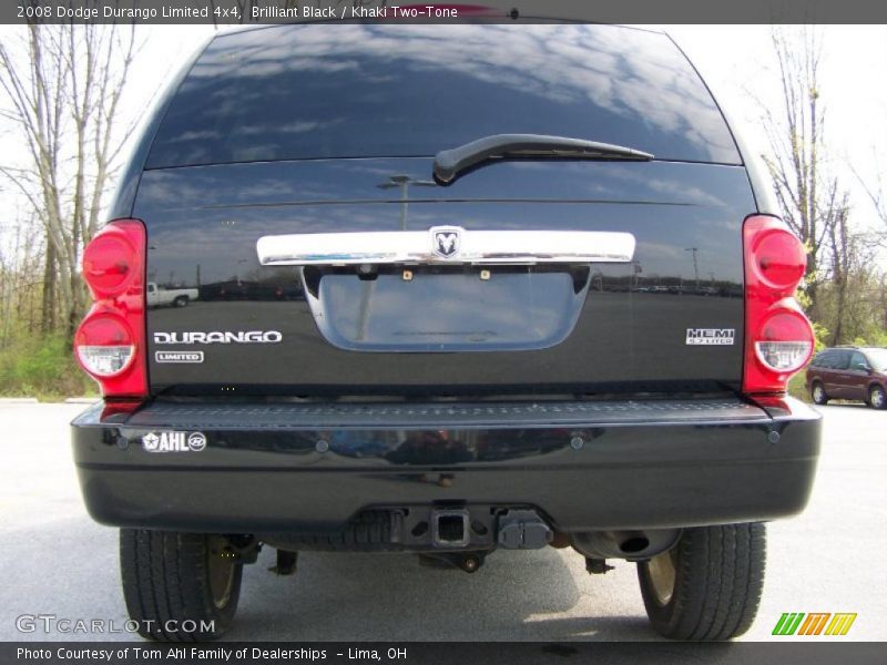 Brilliant Black / Khaki Two-Tone 2008 Dodge Durango Limited 4x4